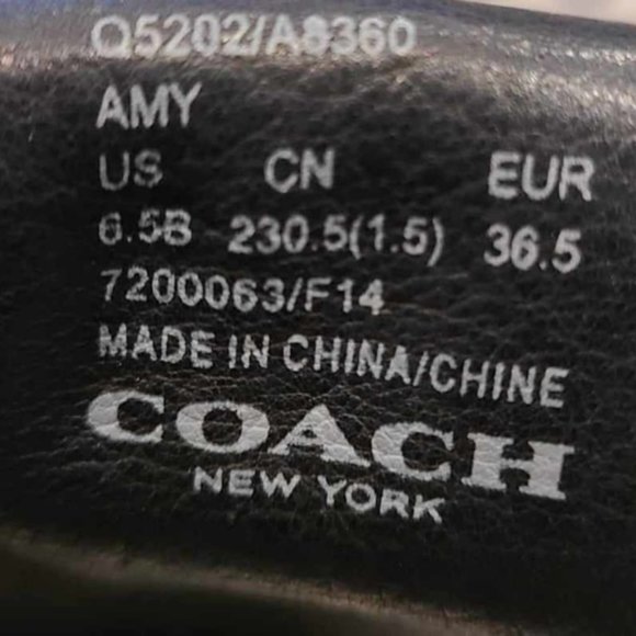 Coach "Amy" Boot Black Size 6.5 - Picture 8 of 8